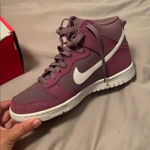 Purple Nike high tops